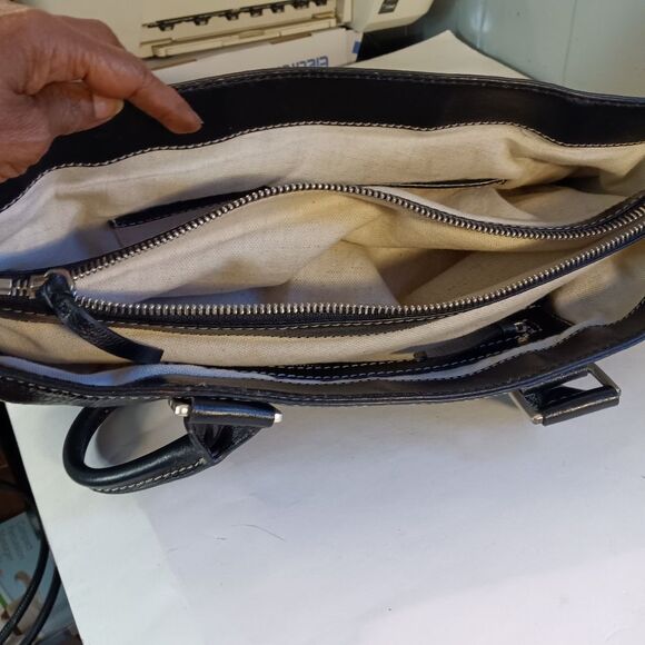 Michael Kors Large Black Pebbled Leather Silver Hardware Satchel - Picture 5 of 12